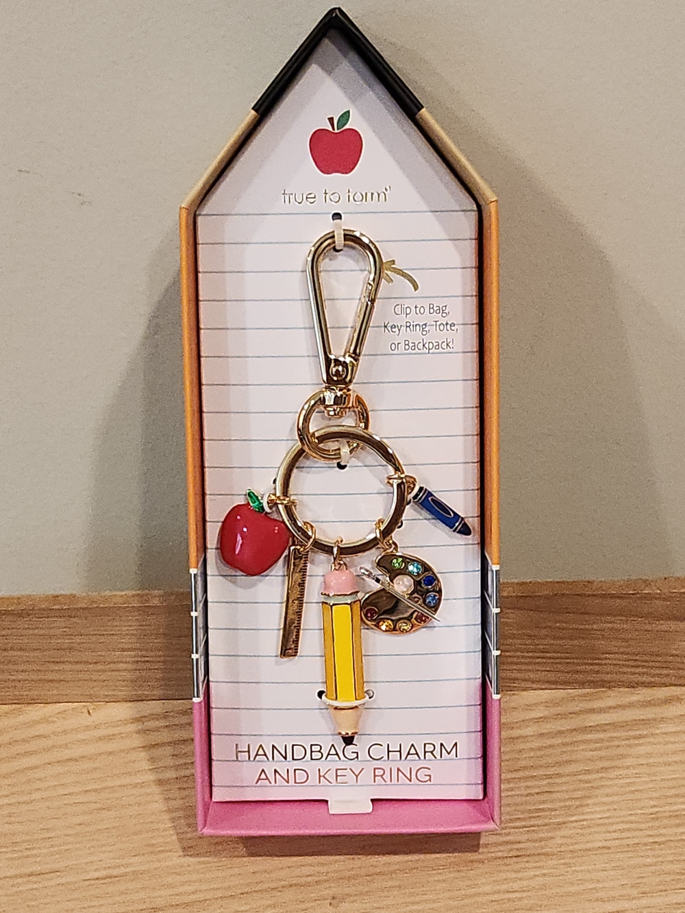 True to Form Teacher Handbag Charm & Key Ring Charm